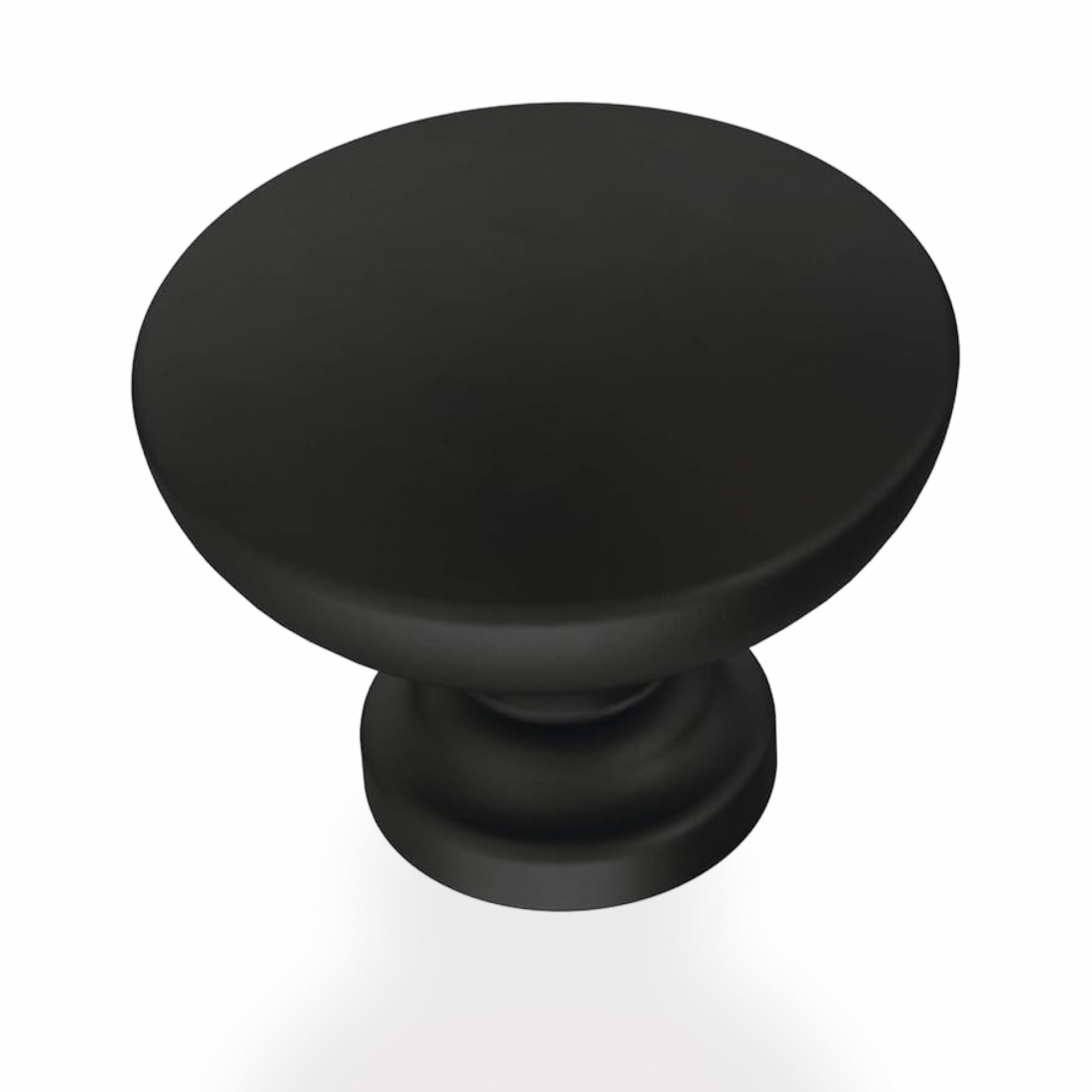 Franklin Brass Fulton Cabinet Knob, Matte Black, 1-3/16 in (30mm) Drawer Knob, 10 Pack, P29523Z-FB-B