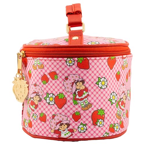 Strawberry Shortcake Makeup Bag – Makeup Organizer, Travel Toiletry Bag for Women & Girls | Cute Cosmetic Bag, Train Case for Kids, Travel Bag, Toiletry Bag for Women, Make up Storage | Ages 3+3