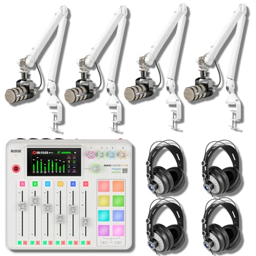 Rode RODECaster Pro II (zCg) I[fBIv_NVR\[ 4x PodMic}CNAPSA1+vtFbViu[A[AI[o[C[wbhtHA32GB microSDJ[h&XLRP[ut
