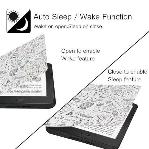 Image of MOCA Case for Kindle Paperwhite 12th Gen 7 inch (2024) & Kindle Colorsoft 7 inch (2025), Slim PU Leather Cover with Auto Wake /Sleep, Magnetic Closure, Lightweight (College)