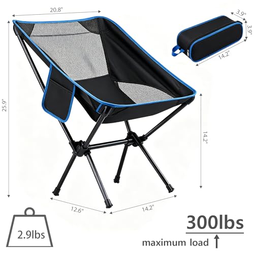 Silla plegable portátil para camping Wind Tour para uso al aire libre malla negro miniatura 3