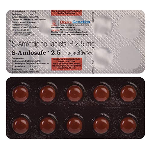 Image of S Amlosafe 2.5 - Strip of 10 Tablets