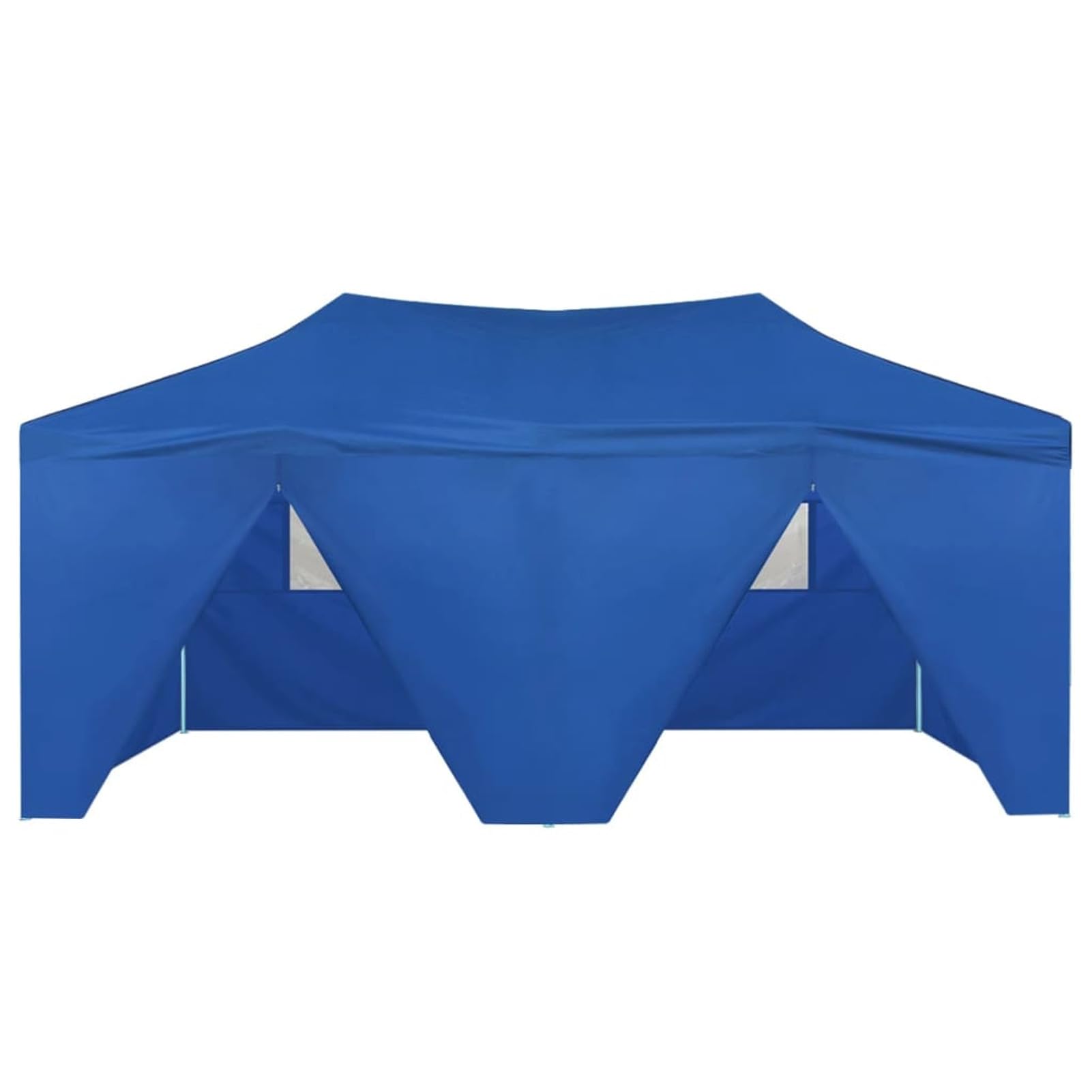Profi-Partyzelt Faltbar mit 4 Seitenwänden, LAPOOH Party Deko, Festzelt, Pavillon, Garden Decoration, Canopy Tent, Lagerzelt, Gartenpavillon, 3×6m Stahl Blau