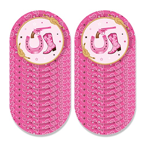 88 Pcs Cowboy Birthday Party Supplies-Serves 24 Girl Western Cowboy Themed Party Decorative Includes 7” Dessert Plates,9” Dinner Plates,Napkins Cowboy Birthday Party Decorations #TOP6