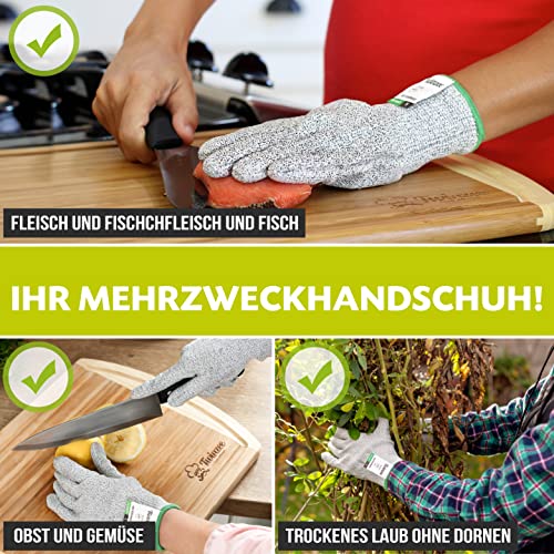 Twinzee Schnittschutzhandschuhe Premium 2 Stück – 1 Paar Stufe E (EN 388) Schnittfeste Handschuhe für Küche, Garten, Schneiden & Holzarbeiten - 1 Paar XL