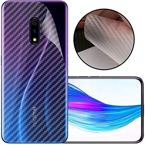 Image of Compatible with Oppo Realme X Back Screen Protective Film Carbon Fiber Skin Transparent Screen Guard Sticker