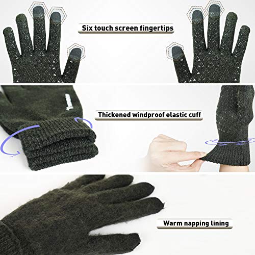 Image of TRENDOUX Winter Gloves for Men Women - Upgraded Touch Screen Cold Weather Thermal Warm Knit Glove for Running Driving Hiking