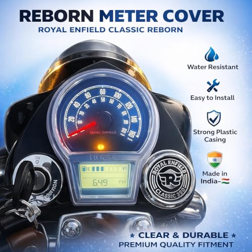 Image of B.K ACCESSORIES Screen Protector Speedometer Cover /Cap Compatible with RE Reborn Classic 350