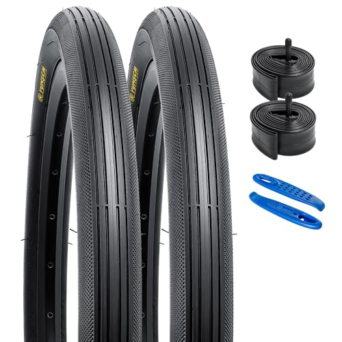 YunSCM 2本セット,20 1.95 タイヤ,20x1.95 53-406 自転車タイヤ + 20x1.75/2.125 チューブ 米式バルブ32mm+タイヤレバー,適用 20インチ 1.95 マウンテンバイク,Y-1330