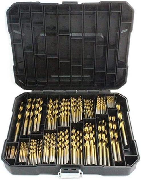 230 PCS Twist Drill Bit Set, 135° Tip & Hex Shank Jobber Twist Drill Bits Size from 1.5mm up to 10mm for Drilling in Wood/Plastic/Fiberglass (230PCS + Plastic Case)