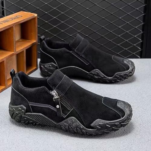 Baskets de course légères et antidérapantes à zip latéral pour homme