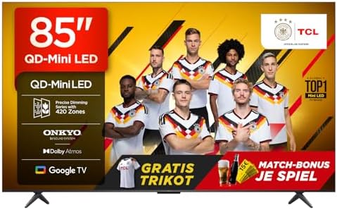 TCL 85 Zoll 85Q6C QLED Mini LED Fernseher, 4K HDR Premium, Dolby ...