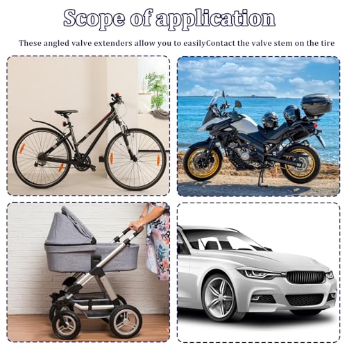 Image of Tire Valve Extension, 3 Pcs 8.25 inch Flexible Valve Stem Extenders Adaptor for Universal RV Cars Bicycles Truck Motorcycle Bike Scooter