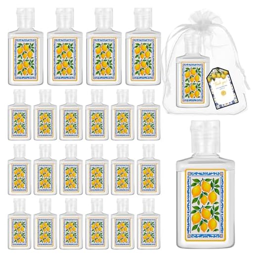 Leinuosen 36 Sets Amalfi Coast Wedding Party Favors for Guests 1oz Mini Hand Sanitizer with Organza Bags and Thank You Cards Bulk Italian Lemon Hand Soap Gifts for Bridal Shower Summer Beach Birthday