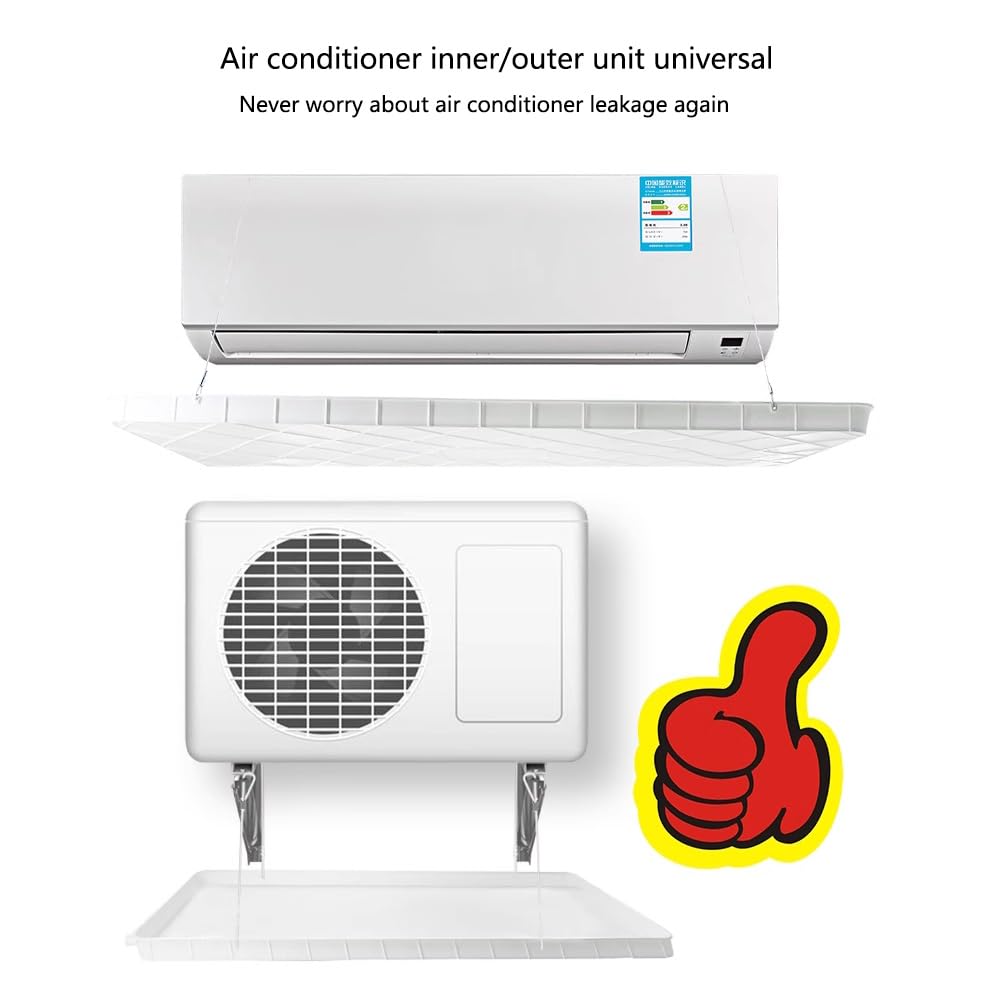 Bacinella di Raccolta condensa HVAC, bacinella di Raccolta condensa AC con Scarico, Kit di Scarico Universale per condizionatori d'Aria da Finestra, Raccoglitore di condensa, vaschetta di ra