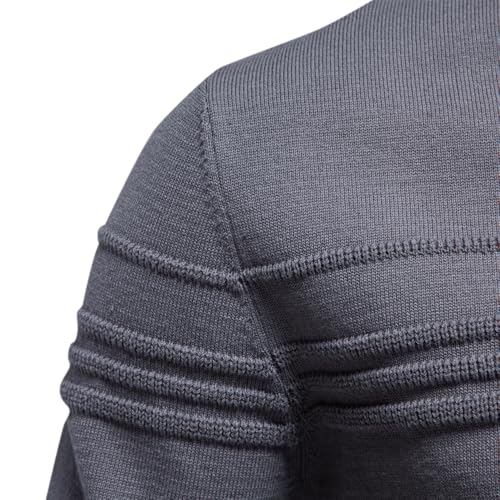 Men's Cable Knit Pullover Sweater Classic Crewneck Sweater Soft Casual Sweaters with Ribbing Edge4