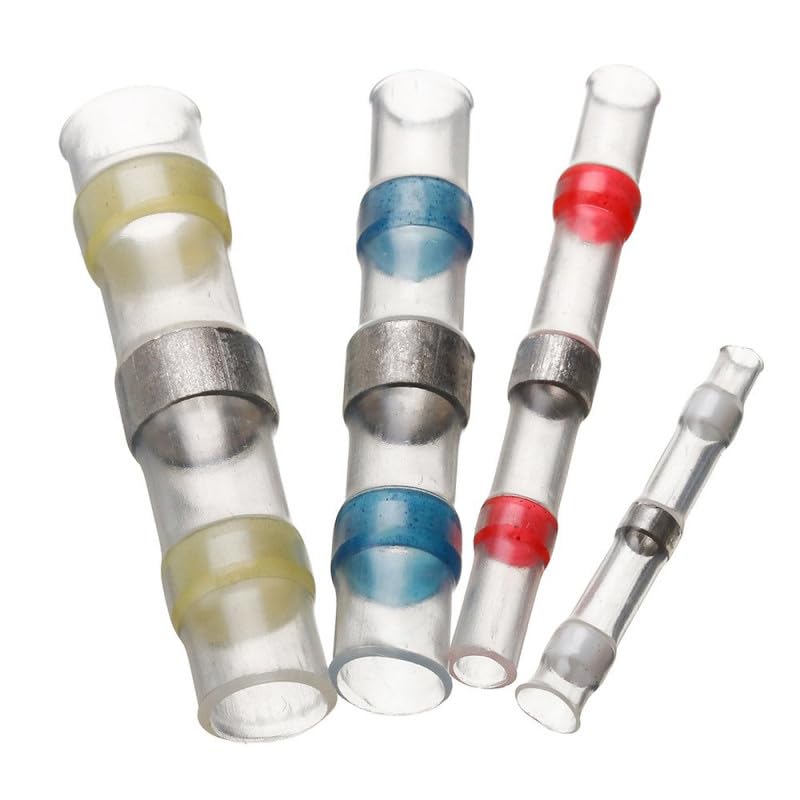 IDUINO 3mm Electrical Waterproof Seal Heat Shrink Splice Wire Sleeve White-Red Pack of 8