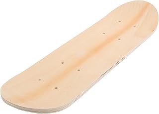 DECHOUS Blank Wood Skateboard Deck: 17-Inch Double-Sided Plain Paintable Skateboard Deck Only, 7-Ply Maple Construction, for Art Painting Customizing Graphic