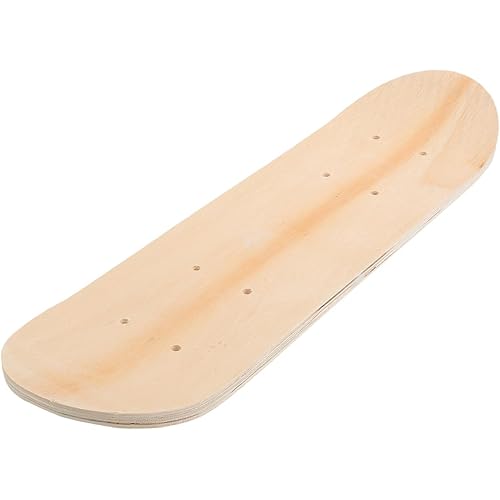 DECHOUS Blank Wood Skateboard Deck: 17-Inch Double-Sided Plain Paintable Skateboard Deck Only, 7-Ply Maple Construction, for Art Painting Customizing Graphic
