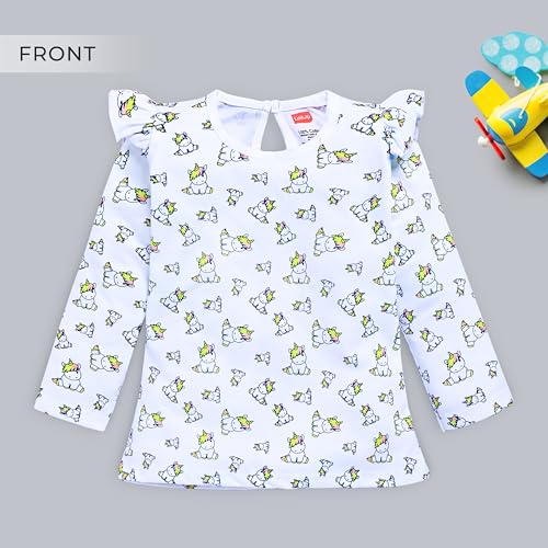 Image of LuvLap Baby Girls 100% Cotton Full Sleeve Girls Top, Pack of 02