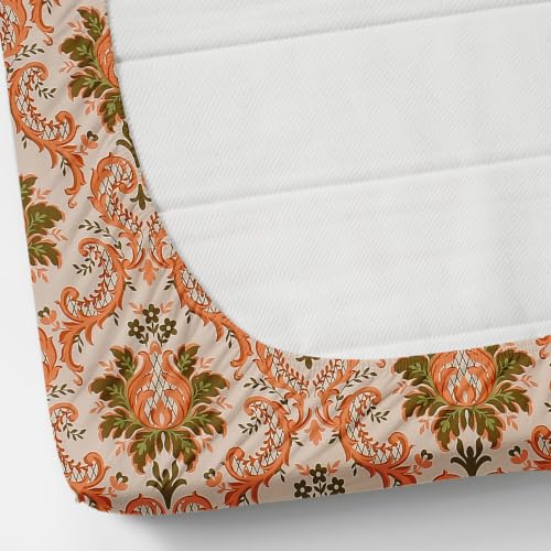 Image of Dahlia Elastic Fitted Glace Cotton California King Size (84x72x Upto 8 Inches) Bedsheet with 2 Pillow Covers-200TC (Matka, Brown Color)