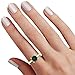 AFFY Solitaire Ring for Women 7MM Cushion Cut Simulated Green Emerald Anniversary Ring in 14K Yellow Gold Plated 925 Sterling Silver 2Ct Birthstone Jewelry Gift for Her Size-8