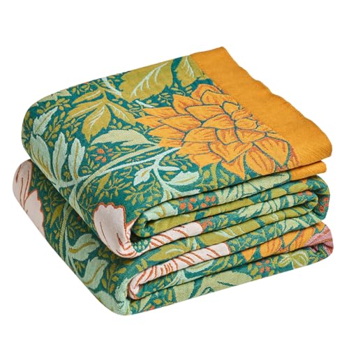 Image of LUTBM Boho Throw Blanket for Couch 50 inchx60 inch, Cotton Decorative Bed Throw