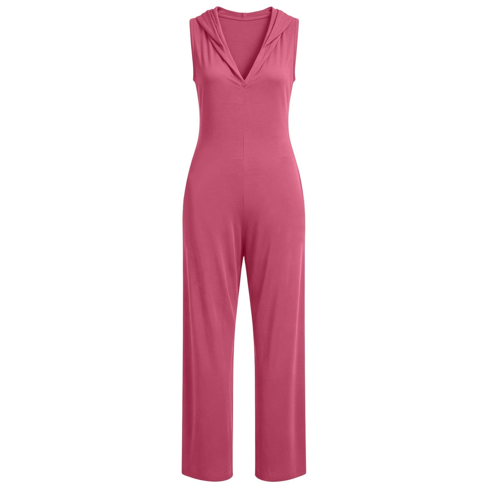 Mono ligero de verano con cuello y bolsillos, prenda informal con capucha y pernera ancha, mujer, deportivo y fresco, ideal para playa, montaña y uso diario, tejido de algodón