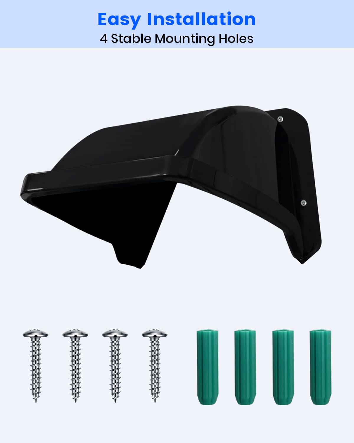 Protector universal para cámara de seguridad solar y lluvia, plástico a prueba de protección para cámaras de vigilancia CCTV (4 unidades)