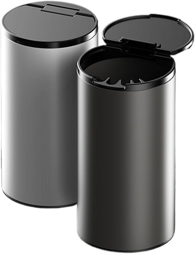 Car Ashtray Creative Multi-functional Aluminum Alloy With Lid Automotive Ash Cartridge Trash Can Automatically Extinguish Smoke(Gold)