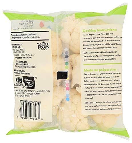 365 By Whole Foods Market, Organic Cauliflower Florets, 10 Ounce #TOP1