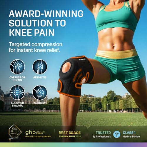 Image of Modvel Knee Brace with Side Stabilizers & Patella Gel Pads for Pain Relief and Joint Support Breathable, Non-Slip Compression Sleeve for Men & Women, Arthritis, Meniscus, ACL Recovery