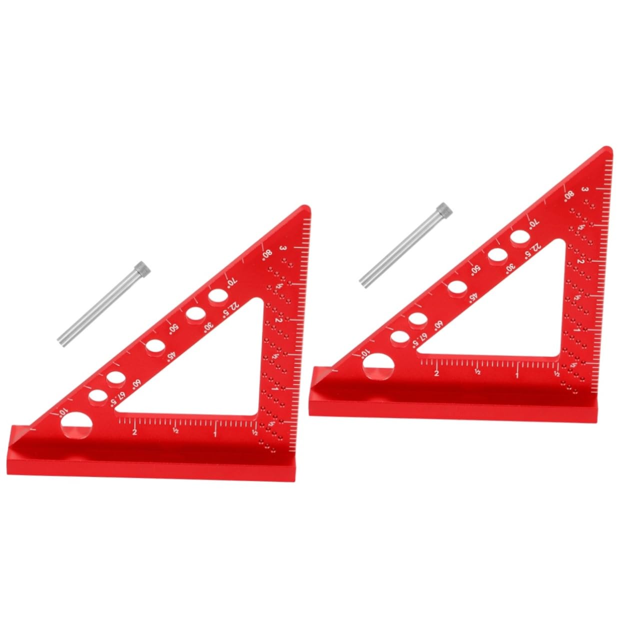 2pcs Woodworking Ruler Protractor Set Metal 90° Right Angle Clamp Essential DIY Tool