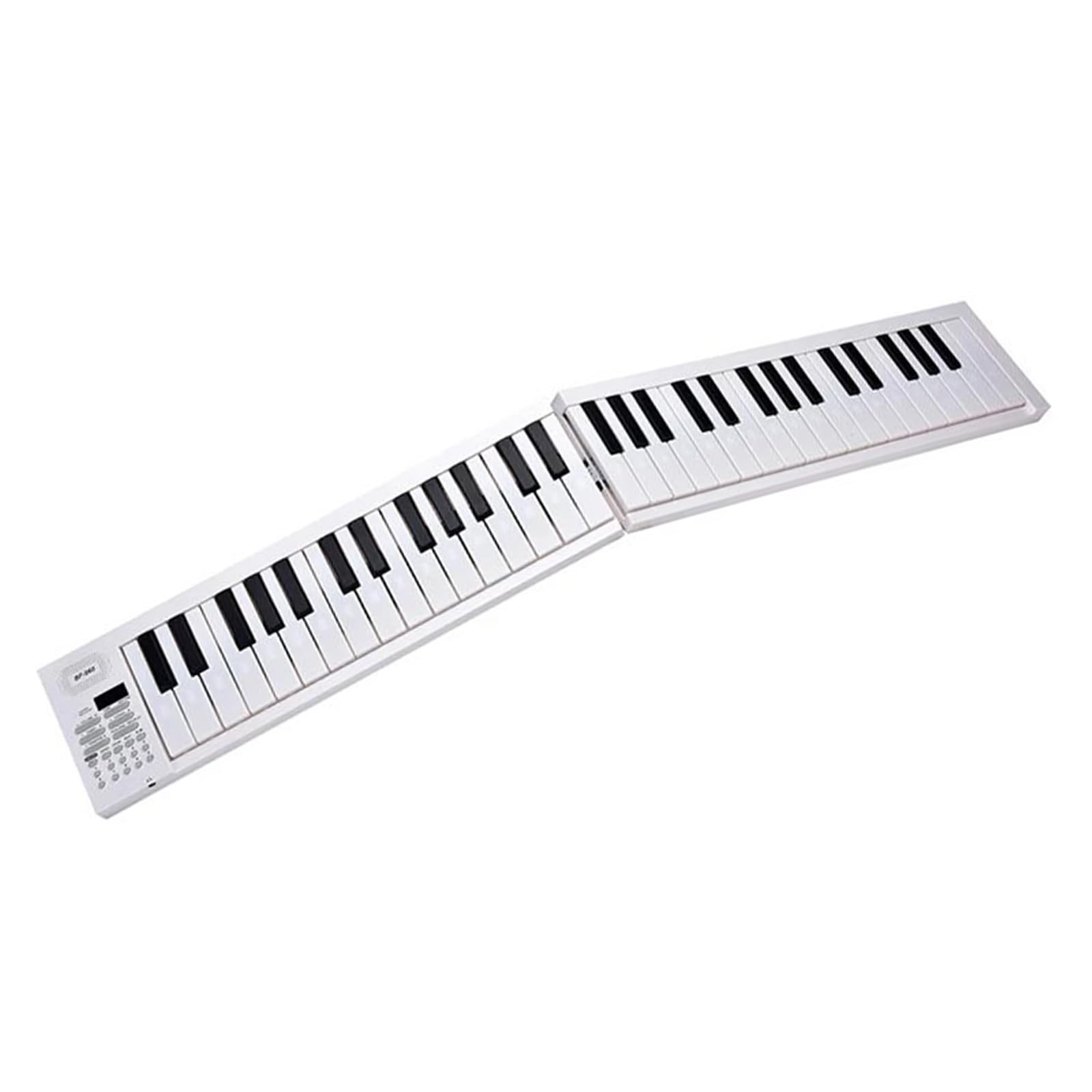 Pianino Elektroniczne 61 Klawiszowe Składane Pianino Elektroniczne Dla Dorosłych Początkujących Profesjonalne Instrumenty Muzyczne(White)