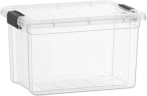 Miniatura 13 de Superio Caja de almacenamiento transparente con tapa, contenedores de plástico de 2.3 cuartos para organizar, cajas apilables, sin BPA, no tóxico,