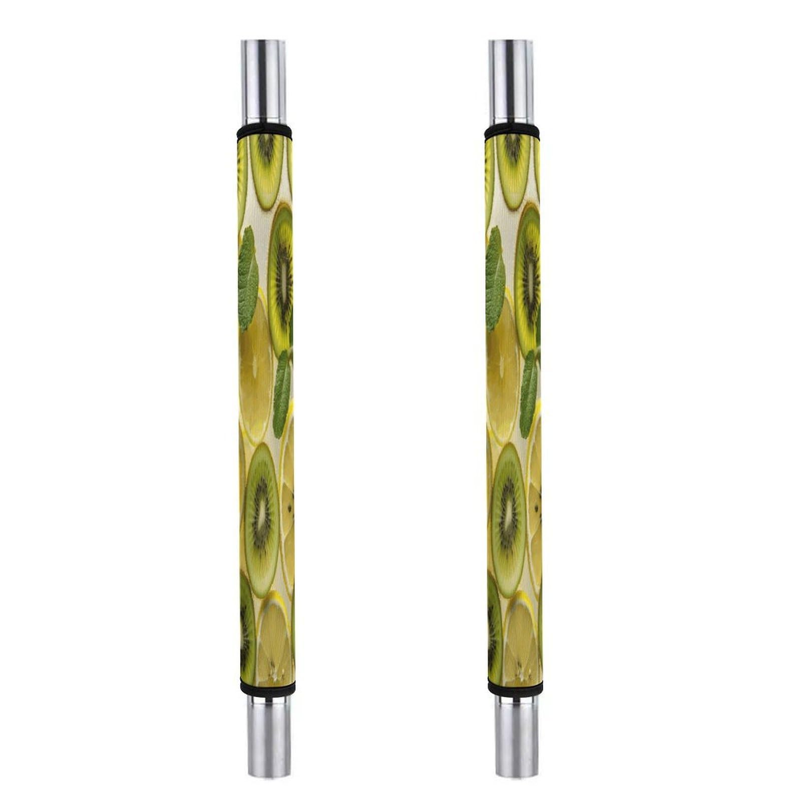ADFGYERH Sliced Lemon and Kiwi in Drink Refrigerator Door Handle Covers 2 PCS, Refrigerator Handle Covers Non-Slip Fridge Handle Covers for Oven Microwave Dishwasher Appliance Door Sleeves