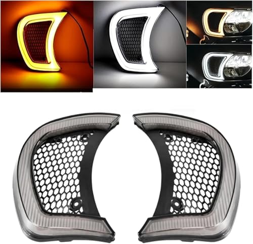 Phares pour moto Road Glide CVO double faisceau et clignotants teintés - 5