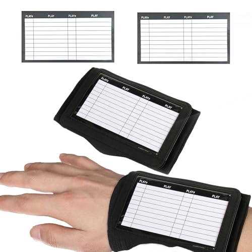 CJMUQHEHH Wrist Coach Playbook für American Football mit 2 Spielkarten, Wrist Coach American Football, Football Wristband mit Transparentem Fenster, Tactical Wristcoach für Verschiedene Sportarten CJMUQHEHH Wrist Coach Playbook für American Football mit 2 Spielkarten, Wrist Coach American Football, Football Wristband mit Transparentem Fenster, Tactical Wristcoach für Verschiedene Sportarten