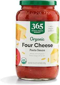 365 by Whole Foods Market, Organic 4 Cheese Pasta Sauce, 25 Ounce