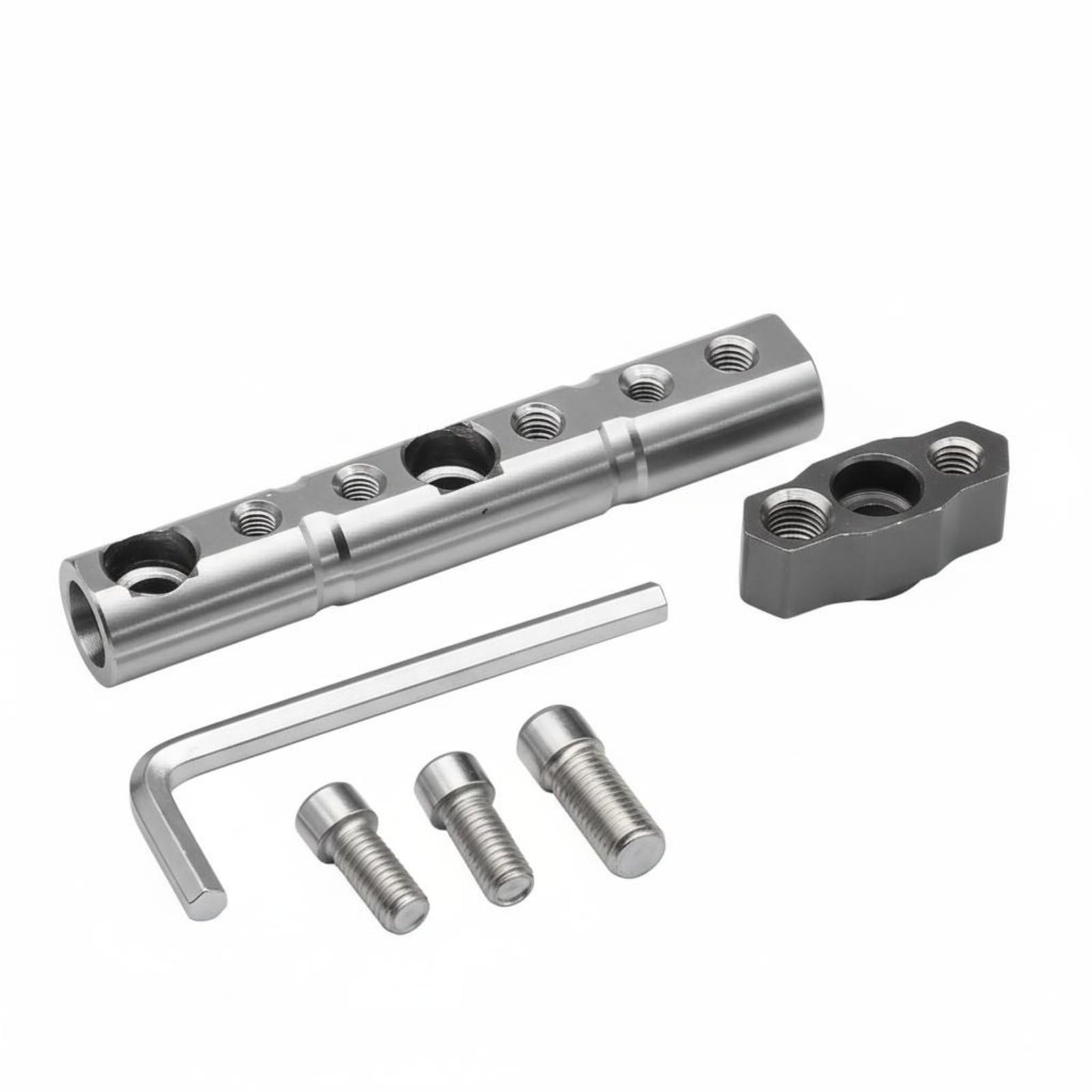 Multifunctional Rearview Mirror Extension Crossbar Long-Lasting Aluminum Alloy Rearview Mirror Mount Extender Universal Compatibility Multi-Function Expansion Bracket, Titanium Gold-picture-12