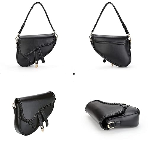 Miniatura 5 de JBB Women Saddle Shoulder Bag Clutch Purse Small Crossbody Bag Satchel Bags Handbag PU Leather