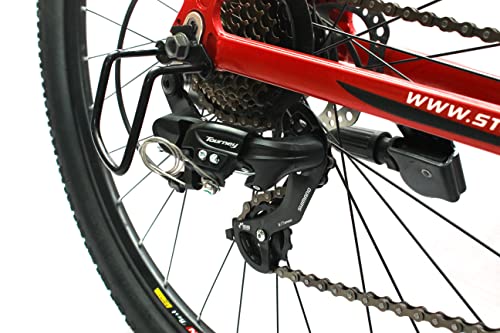 Image of STURDY BIKES 27.5 Inch Aluminium MTB with 21 Gears and Dual Disc Brakes (Red)