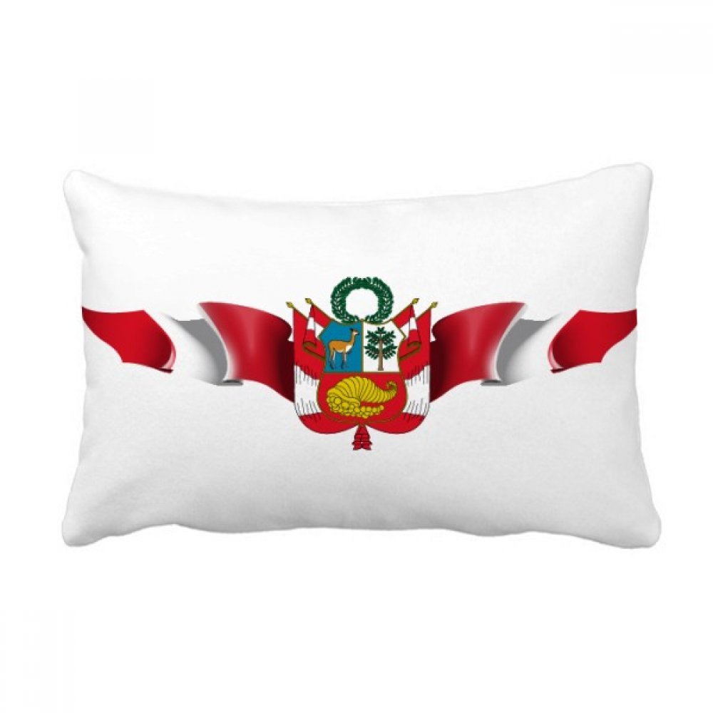 Coussin lombaire drapeau Pérou pour soulager le dos sur le canapé avec un soutien ferme