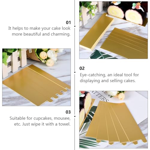 Base de cartón dorado para tartas rectangular reciclable y fácil de limpiar 4