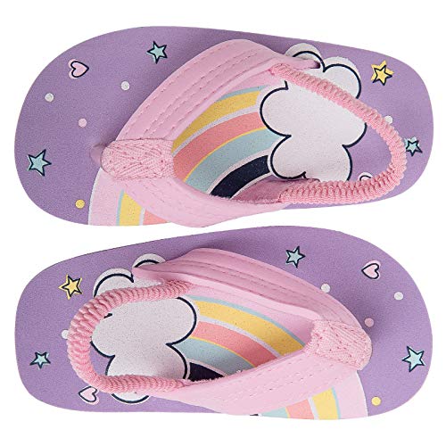 Image of Boys Girls Strap Flip Flops Sandals Cute Cartoon Unicorn Shark Toddler Flip Flop Kids Pool Beach Flat Slide Summer Water Shoes