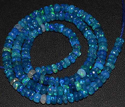 Opal Éthiopien bleu paon LKBEADS perles régulières pour éviter les défauts de facettage en DIY