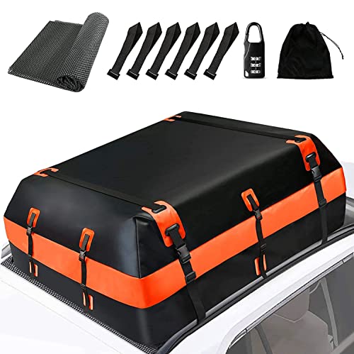 Cofre de Techo para Automóvil,425 L Cofre De Techo para Coche con Alfombrilla Antideslizante y 6 Ganchos de Puerta,Adecuada para Todos Los Vehículos con/Sin Portaequipajes Cover