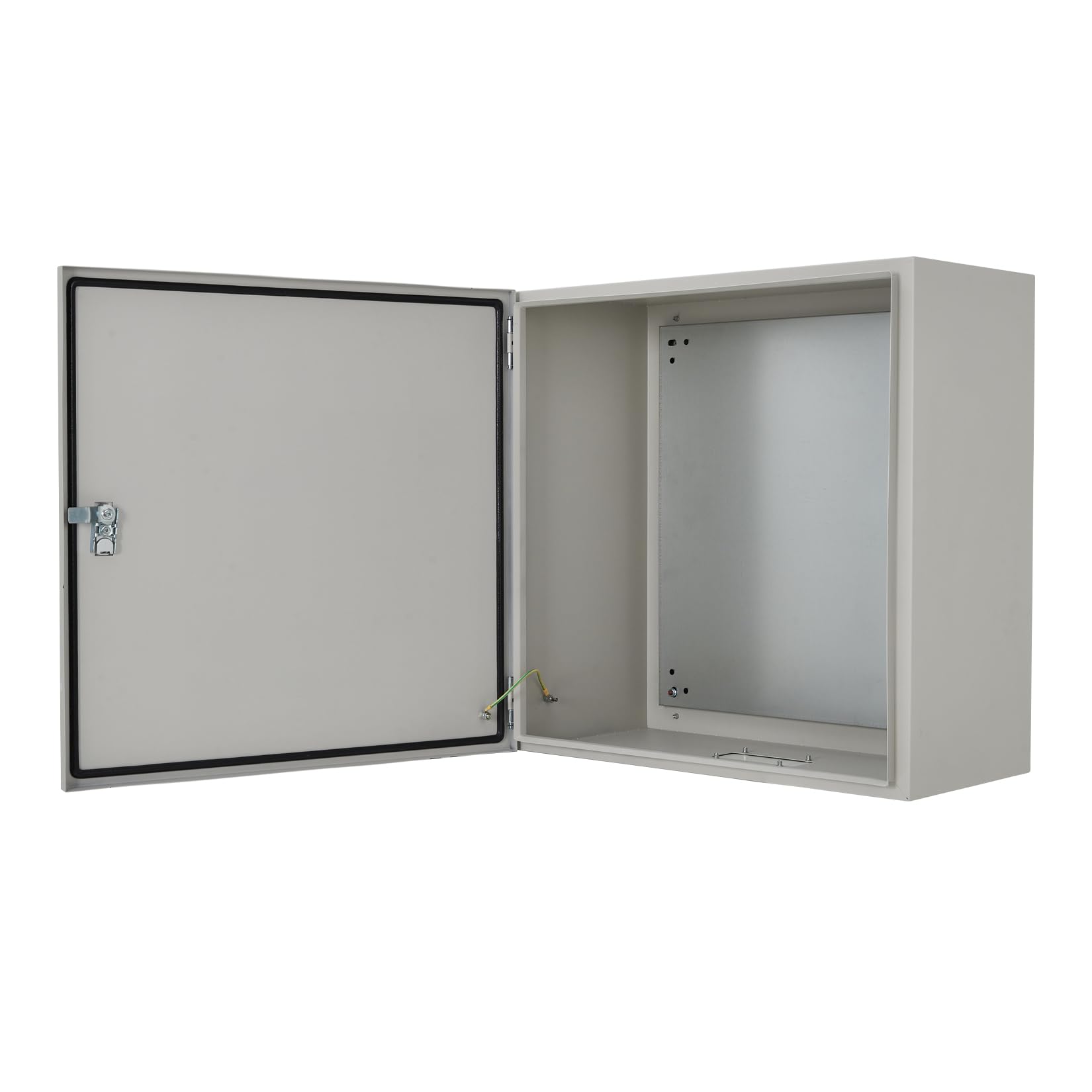 Scatola Elettrica da Esterno 16x16x8" in Acciaio - NEMA 4X/IP66 - Impermeabile Antipolvere - Armadietto Metallico con Serratura, Piastra e 2 Chiavi - Interno/Esterno - Grigio-bianco (Suzhou)