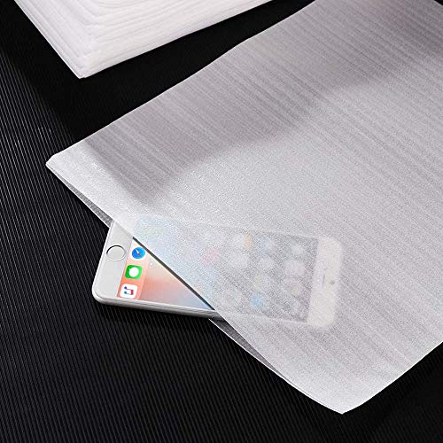 50 Stück Luftpolsterfolie, Beutel Schaumfolie, Wasserdicht Verdicken EPE Stoßfeste Schaumfolie Luftpolster für Geschirr, Gläser, Porzellan, Teller, Glas, Tassen (Weiß)