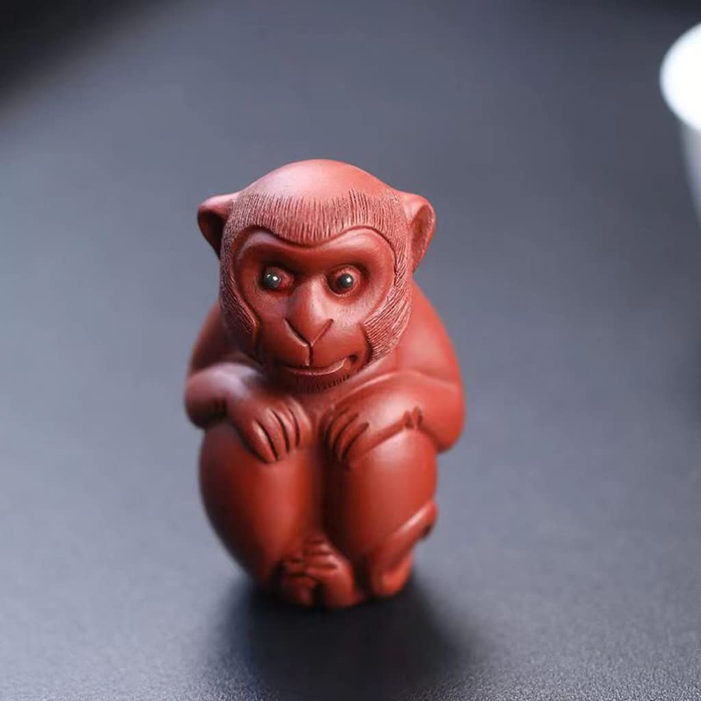 Amazon.co.jp: 萌え かわいい 猿 置物 オブジェ 動物 インテリア 茶寵